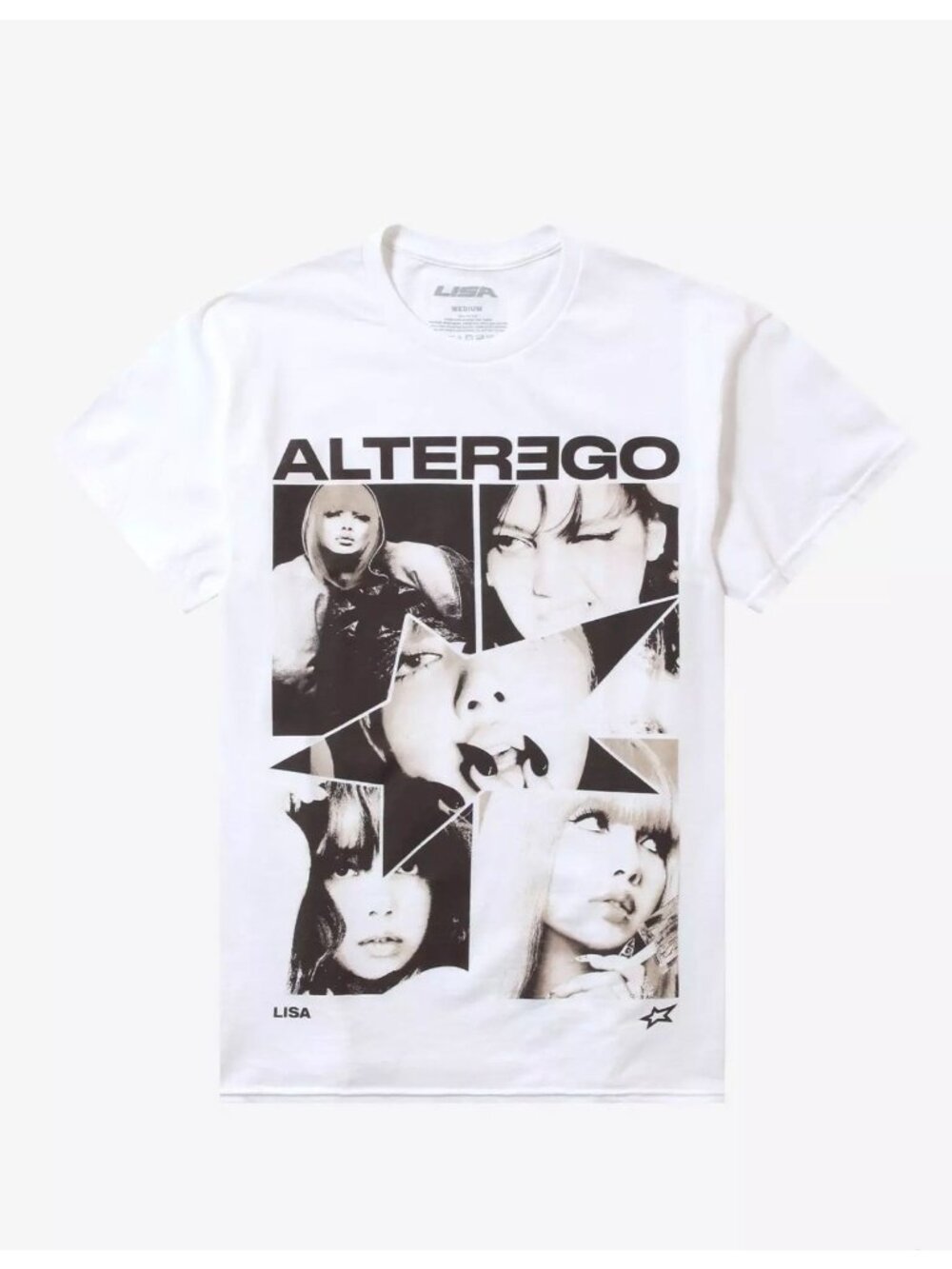 NEW LISA Alter Ego Star Collage Short Sleeve T-Shirt - Size: Medium